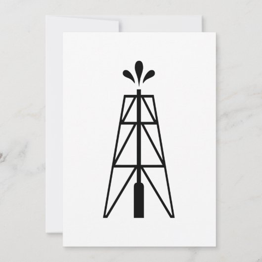 Oil Derrick Wedding | Uitnodiging van de indienend (Achterkant)