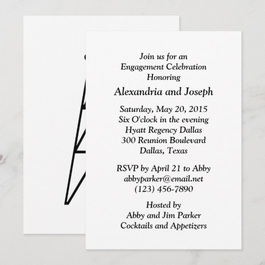 Oil Derrick Wedding | Uitnodiging van de indienend (Voorkant / Achterkant)