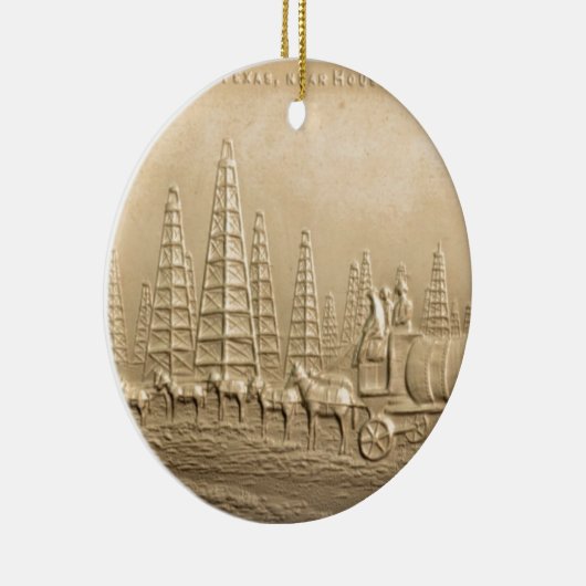Oil Field Humble, Texas Keramisch Ornament (Rechts)