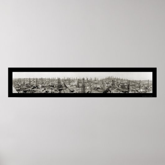 Oil Field Long Beach Photo 1923 Poster (Voorkant)