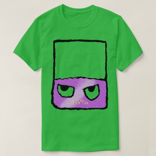 Oil paint of a annoyed energy game bar t-shirt (Design voorkant)