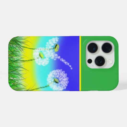 Oil Painted Dandelion Weed Clock, iPhone Hoesje (Achterkant horizontaal)
