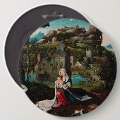 Oil painting love wood wall art ronde button 6,0 cm (Voorkant /achterkant)