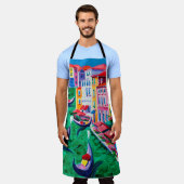 oil painting of beautiful Venice, Italy on canvas Schort (Gedragen)