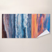 oil painting of Ocean and beach on canvas. Rich g Badhanddoek (Badhanddoek)