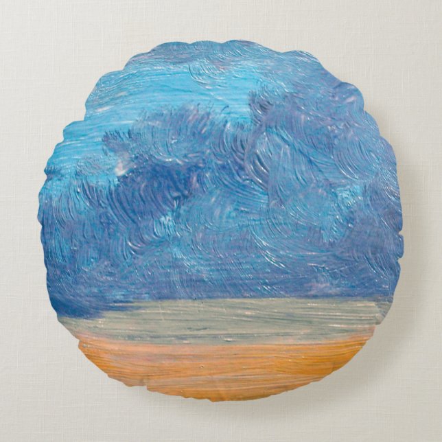 Oil paintings landscape. Fine art. abstract,art,ba Rond Kussen (Voorkant)