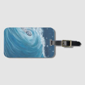 Oil pastel wave for phone case bagagelabel (Voorkant (horizontaal))