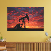Oil Pumpjack Poster - West Texas Industrial Print (Insitu (Woonkamer))