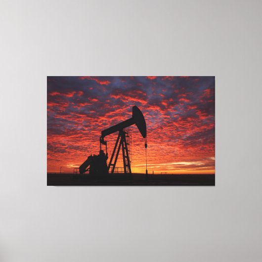 Oil Pumpjack Poster - West Texas Industrial Print (Voorkant)