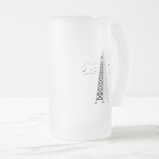 Oil Rig Frosted Mug Matglas Bierpul (Voorkant rechts)