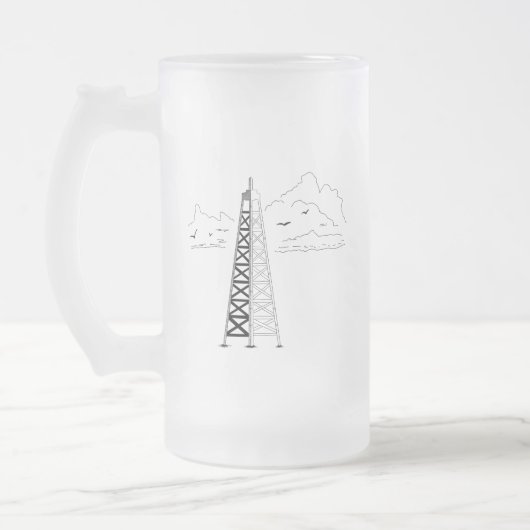 Oil Rig Frosted Mug Matglas Bierpul (Links)