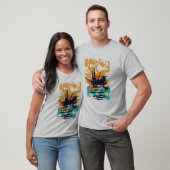 Oil Rig Station Silhouette T-shirt (Unisex)