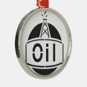 Oil Rig Worker Metalen Ornament (Rechts)