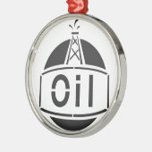 Oil Rig Worker Metalen Ornament (Links)