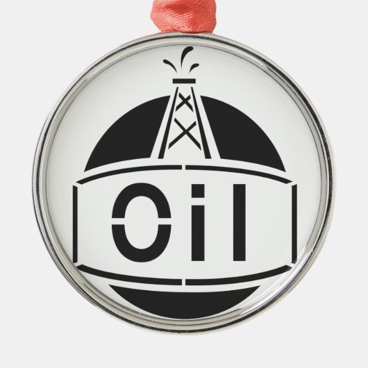 Oil Rig Worker Metalen Ornament (Voorkant)
