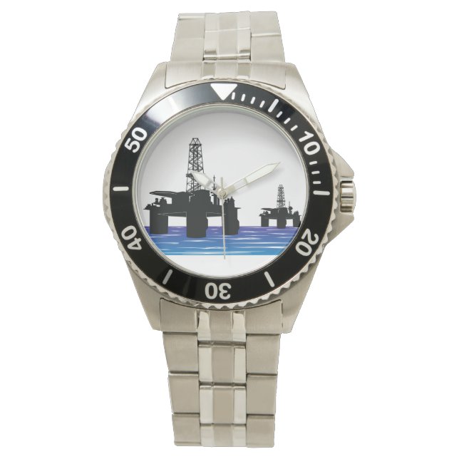 Oil Rigs Horloge (Voorkant)