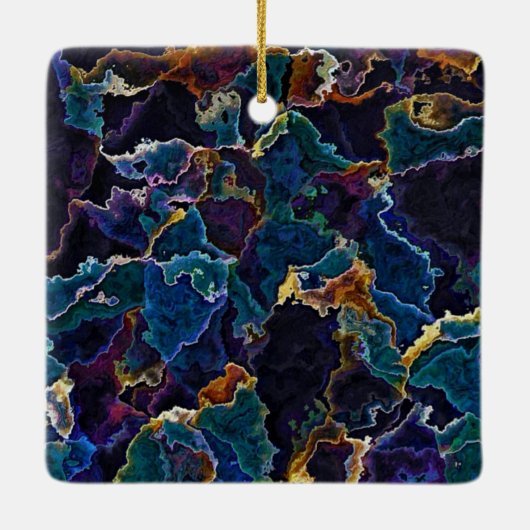 Oil Slick Ceramic Ornament (Achterkant)