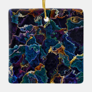 Oil Slick Ceramic Ornament