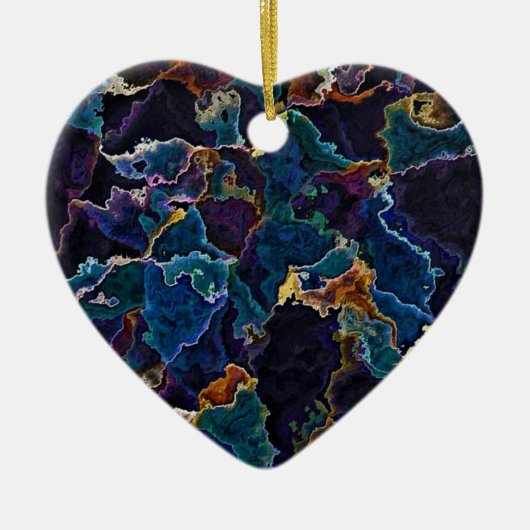 Oil Slick Ceramic Ornament (Voorkant)