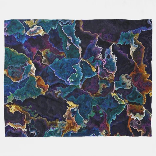 Oil Slick Fleece Blanket (Voorkant (Horizontaal))