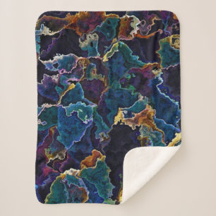 Oil Slick Sherpa Blanket Deken