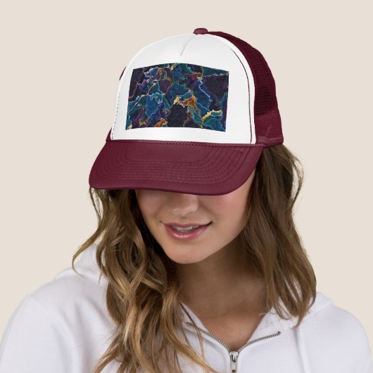 Oil Slick Trucker Hat Trucker Pet (In situ)