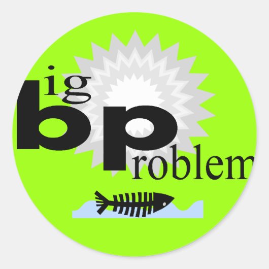 Oil Spill Disaster T-shirts Ronde Sticker (Voorkant)