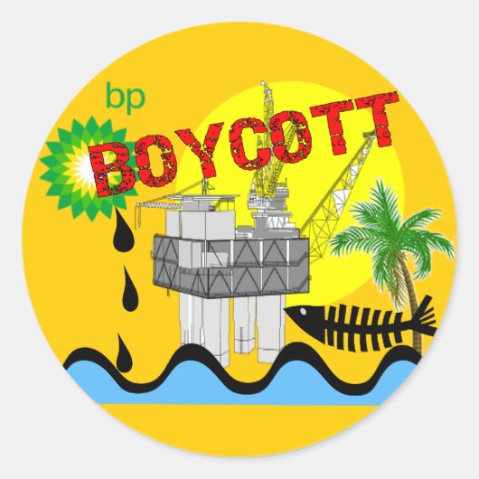 Oil Spill T-shirts Ronde Sticker (Voorkant)