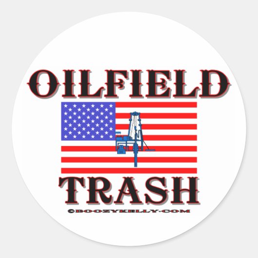 Oil Trash USA Olieveld Sticker (Voorkant)