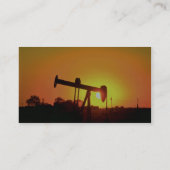 Oil well pomp at sunset, Illinois, VS.A. Visitekaartje (Achterkant)