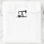 OIL WELL SILHOUETTE VIERKANTE STICKER (Tas)