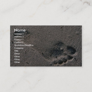 Oiled Foot Print Visitekaartje