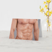 Oiled Up and Ready Hot Guy Greetings Card Kaart (Gele Bloem)