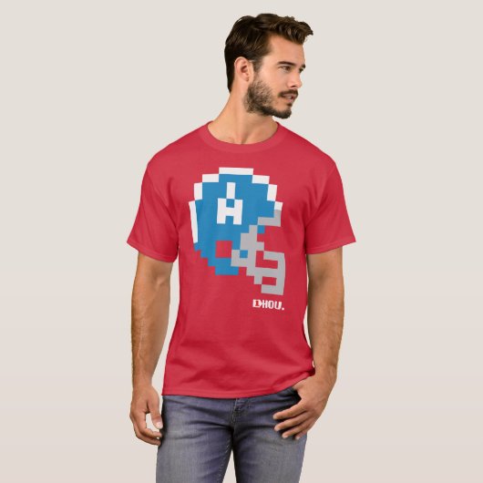 Oilers Alternate Tecmo Bowl Helm T-shirt (Voorkant volledig)