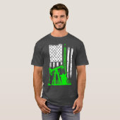 Oilfield Flag America St Patricks Day Rig T-shirt (Voorkant volledig)
