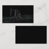 Oilfield Pumping Unit in zwart Visitekaartje (Voorkant / Achterkant)