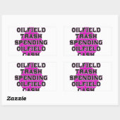 Oilfield Trash Spending Oilfield Cash Rechthoekige Sticker (Vel)