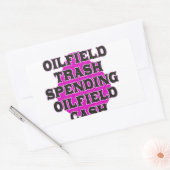 Oilfield Trash Spending Oilfield Cash Rechthoekige Sticker (Envelop)