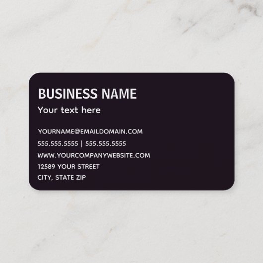 Oilfield Visitekaartje (Achterkant)