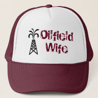 Oilfield Wife Trucker Hat Burgandy Pet
