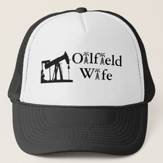 Oilfield Wife Trucker Hat Trucker Pet (Voorkant)