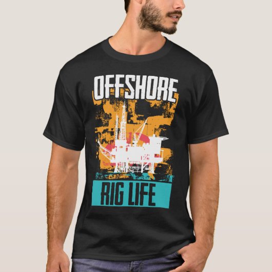 Oilfield Worker Drilling Roughneck Offshore Rig T-shirt (Voorkant)