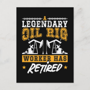 Oilfield Worker Legendarische Olie Rig Worker Gepe Feestdagenkaart