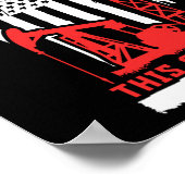 Oilfield Worker Rig Drilling Rougheck niets voor Poster (Hoek)