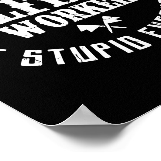 Oilfield Worker Roughneck Fighting the Forces of Poster (Hoek)