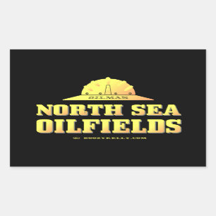 Oilman North Zee Oil Fields,Derrickman,Oil,Rigs Rechthoekige Sticker