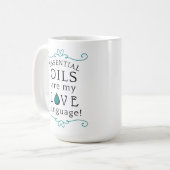 Oils Are My Love Language Coffee Mug Teal/green Koffiemok (Voorkant links)