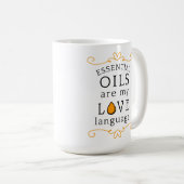 Oils Are My Love Language Coffee Mug Yellow/Gold Koffiemok (Voorkant rechts)