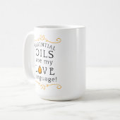 Oils Are My Love Language Coffee Mug Yellow/Gold Koffiemok (Voorkant links)