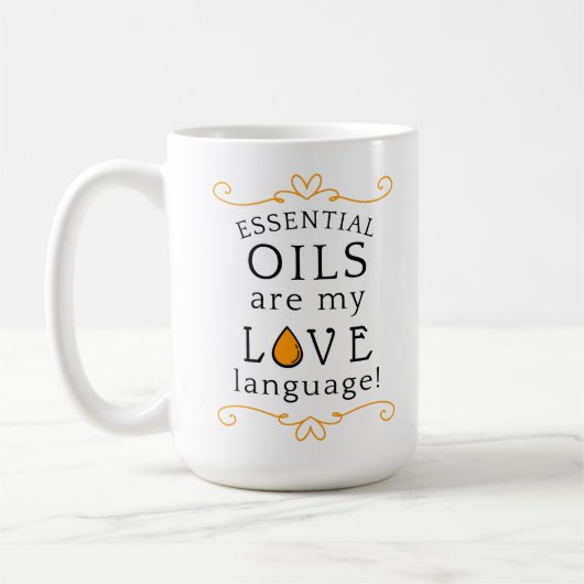 Oils Are My Love Language Coffee Mug Yellow/Gold Koffiemok (Links)